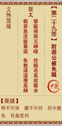 文殊菩萨灵签第29签