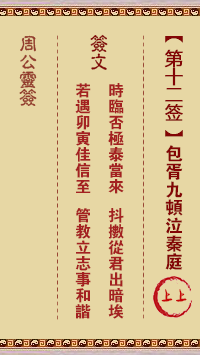 周公灵签第12签
