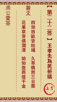 周公灵签第22签