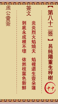 周公灵签第82签