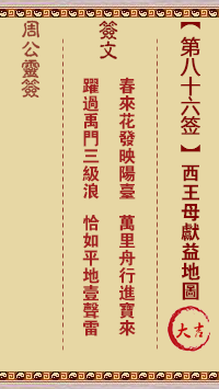 周公灵签第86签