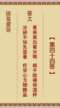 诸葛灵签第44签