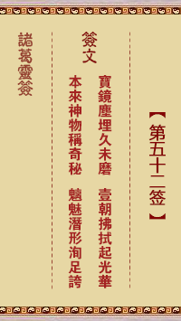 诸葛灵签第52签